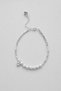 Pearl Detailed Silver Color Women's Bracelet with Zircon Stone Charm Detailed Elegant Bracelet - 6