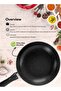 Frying Pan set 2 pes 18-24 cm - 7-Layer Granite Coating Non-Stick Surface - Bakelite Handle - Black and gray granite - 3