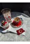 منديل تقديم القهوة مطرز يدويًا بعلم تركيا - 2