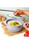 26cm Essential Casserole Non-Stick Aluminum Cookware with Granite Coating - 5