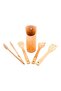 5-Piece Bamboo Kitchen Tool Set Brown 10x33.6x10.6cm