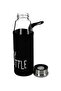 Glass Water Bottle With Pad Black/Clear/Silver - 2