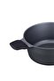 Essential Cast Aluminum Black 24 Cm Casserole With Glass Lid | Non Stick Induction-Based Stockpot With Lid Black - 2