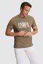 Men's Khaki Regular Fit Crew Neck T-Shirt 50322472-Vr027 - 3