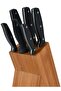 7-Piece Complement Knife Block Set Silver/Black/Orange - 3