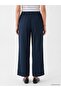 Lcw Vision Navy Blue Elastic Waist Modal Blend Women's Trousers - 4