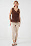 Women's Thick Strap Ayrobin Blouse Brown - 2