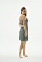 Women's Thin Strap Lace Detailed Camisole Dark Green Nightgown C0T1N471 - 4