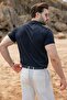 Anthracite Regular Fit Polo Neck Knitwear Men's T-Shirt E7503 - 4