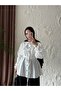 Women's Bow-Tie Look Double Collar Hijab Shirt - 3