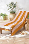 Striped Yellow Powder Beach Towel - Minimalist Modern Pool Sea Bath Quick-Dry Microfiber Towel - 7