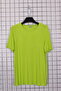 Women's Plus Size Lycra Crew Neck Fish Back Pattern Short Sleeve Mom T-Shirt Combed Cotton Blouse - 2