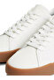 Men's Comfortable Flat Sole Heel Color Gradient Leather Ecru1 Sneaker - 4