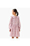 Peter Pan Collar Long Puff Sleeves Dress with Floral Print - 3