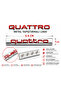 Audi Quattro Metal Adhesive Logo 6.6 cm X 1 cm