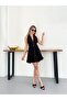 Women's Halter Neck Halter-Back Low-Cut Buttoned Mini Dress - 6