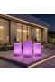 مجموعة أحواض زرع دائرية التصميم مع إضاءة RGB - 4