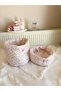 Yellow Floral Liquid-Proof Large Organizer Basket, In-Cabinet Organizer, Makeup Bag, Fabric Organizer - 6