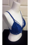 Women's Non-Padded Drawstring Soft Bralet Bra-Indigo - 2