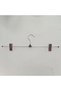 10 Pieces of Nickel-Plated Hangers with Latches, Wire Skirt and Trouser Hangers 40 cm - 2