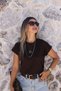 Coffee Oval Collar Modal Tshirt - 2