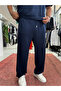 Navy Blue Basic Modal Fabric Pipe Leg Sweatpants Rsp - 2