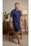 New Season Men's Pajama Set with Shorts and Capri Pants - 3