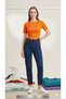 Pendant Detailed Ribbed Combed Cotton Body-Fitting Fitted Short T-Shirt - 3