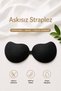 Black Strapless Front Clip-On Adhesive Bra