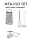 4-Piece Grater and Whisk Kitchen Set Rotary Grater Steel Grater and 2-Piece Whisk Kitchen Set