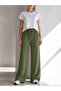 Women's Green Wrinkled Fabric Comfortable Fit Pants - 2