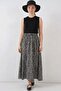 Women's Leopard Patterned Anthracite Skirt