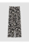Black Patterned Women's Trousers with Elastic Waist