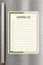 Shopping List - A5 - Magnetic - Pvc - Refrigerator Note Holder & Desktop - Summer Erase - Planner