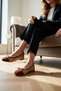 Women's Color-Blocked Genuine Leather Ballerinas Flat Heels Round Toe Comfortable Daily Shoes Modern Stylish - 4