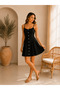 Summer Breeze Women's Button Detailed Loose Cut Strappy Mini Dress - 2