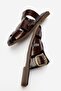 Bevolina Women's Genuine Leather Slippers Brown - 5