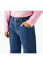 Wide Leg Jeans with Pockets, Button Waist - 4