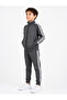 Boy's Cotton Stand Collar Tracksuit Set 26103 - Anthracite Melange - 3