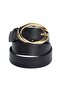 Women's 3 cm 3-piece set black-beige-brown belt - 2