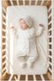 Jacquard Woven Scallop Detailed 5-Piece Organic Hospital Discharge Set 100% Cotton Newborn Baby Girl