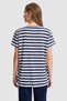 Women's Navy Blue V-Neck T-Shirt 50323572-Vr033 - 6