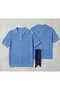Women's Short-Sleeved Summer Perforated Shiny Stylish Acrylic Shirt Collar Buttoned T-Shirt - 3