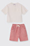 Baby Boy Shorts T-Shirt 2-Piece Red Bottom Top Set