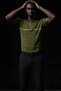 Men's Half Zipper Slim Fit Khaki Polo Collar T-Shirt - 4