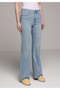 Regular Fit Women's Light Indigo Denim Jean Trousers - 4