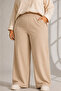 Gabardine Fabric Plus Size Elastic Pants - 2