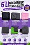 6-Piece Magnificent Microfiber Car Washing Cleaning Drying Cloth, Glove Sponge Car Set - 3