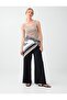 Black Knitted Trousers with Elastic Waist and Slit Detail
