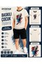 Printed Children's T-Shirt Off-White Short Sleeve Combed Cotton T-Shirt 9-10-11-12 Years Old